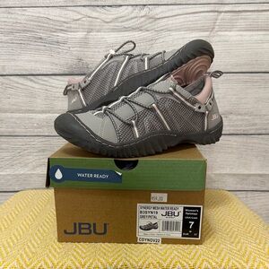 JBU Grey/Petal Water-Ready Shoes, worn once but not in water, size 7